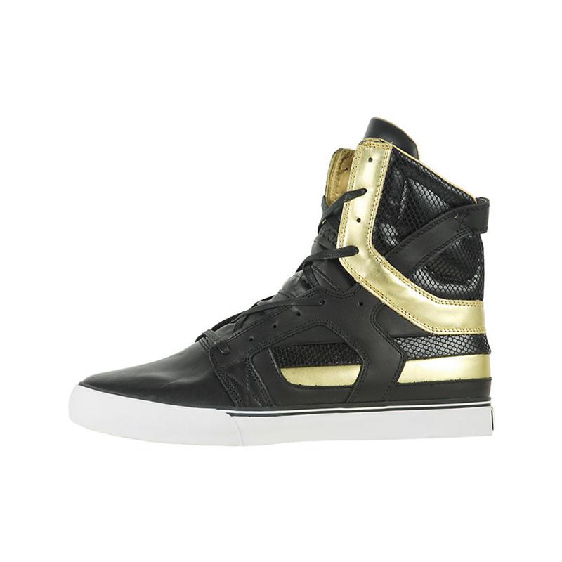 Zapatillas Altas Supra Argentina Hombre - SKYTOP II Negras Doradas (BNZCE-6423)